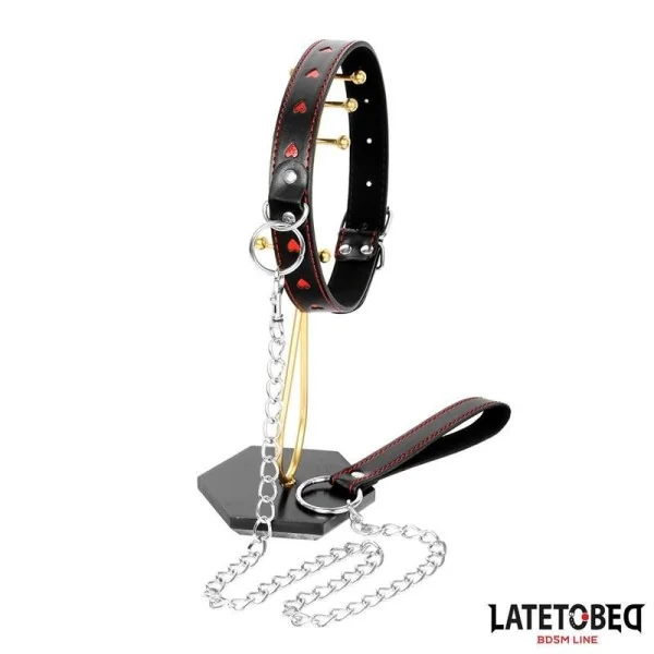 HALSBAND MIT LEINE 52 CM VON LATETOBED BDSM LINE