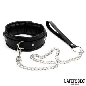 SCHWAMMHALSBAND MIT LEINE VON LATETOBED BDSM LINE