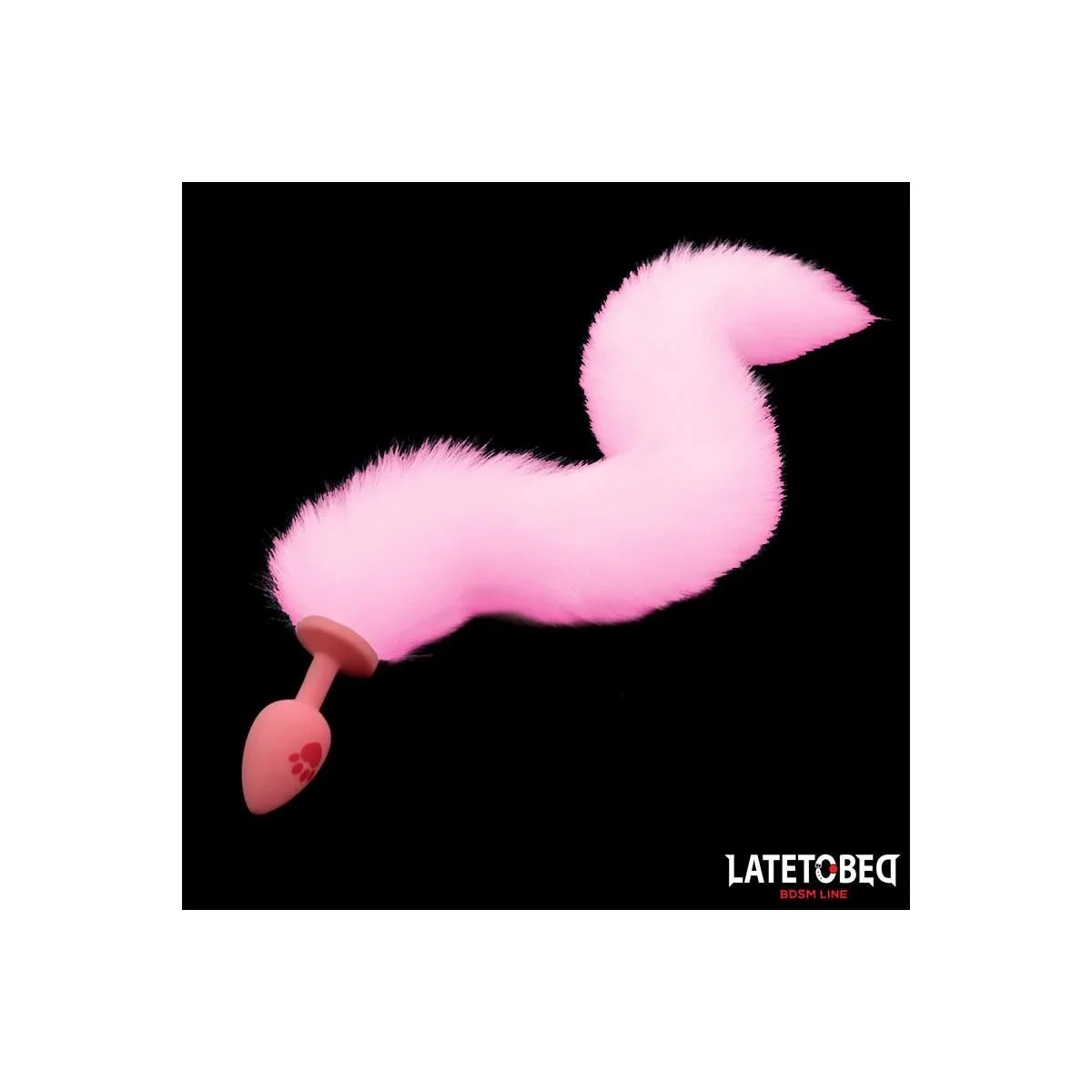 ROSA SILIKON-ANALPLUG MIT FUCHSSCHWANZ ROSA VON LATETOBED BDSM LINE