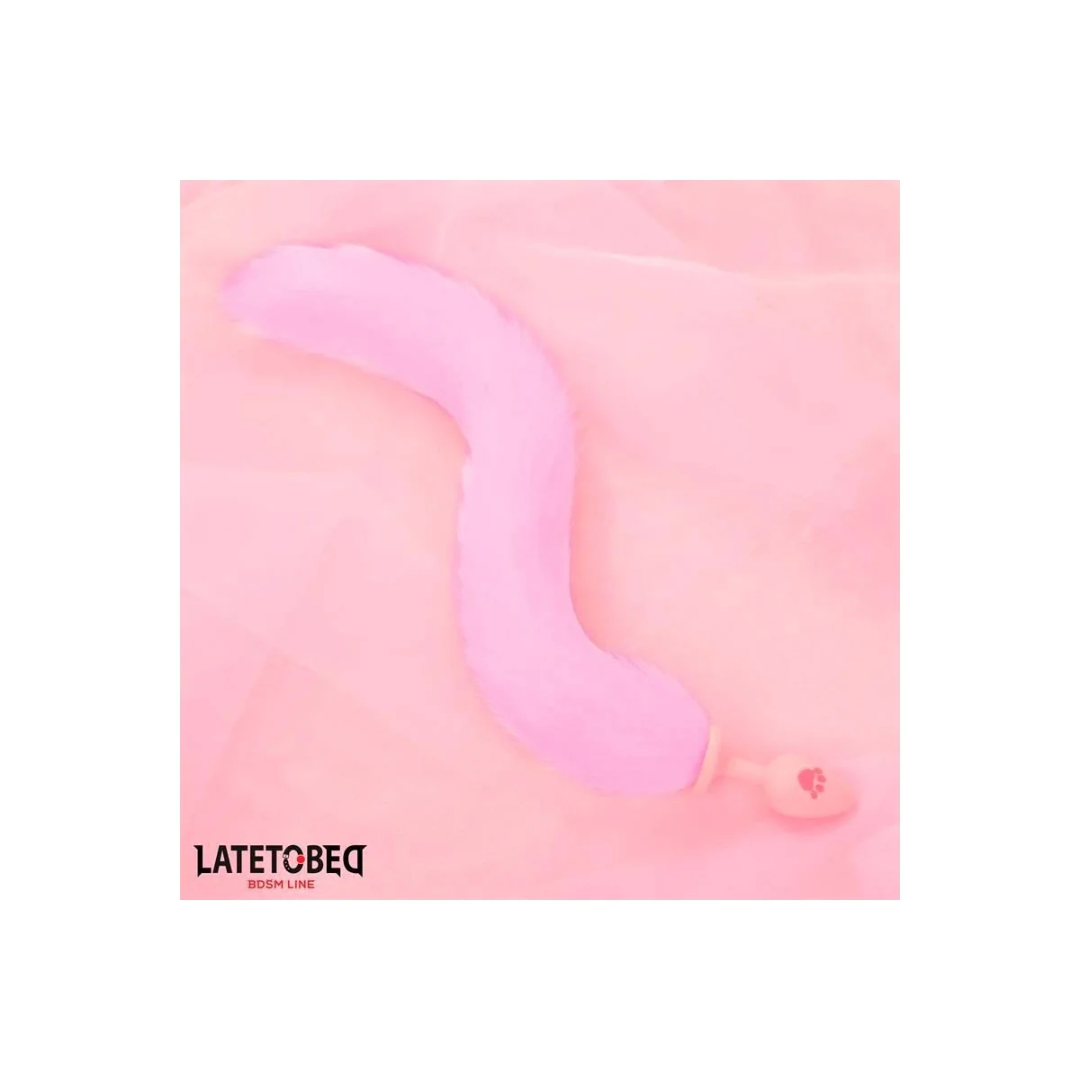 ROSA SILIKON-ANALPLUG MIT FUCHSSCHWANZ ROSA VON LATETOBED BDSM LINE