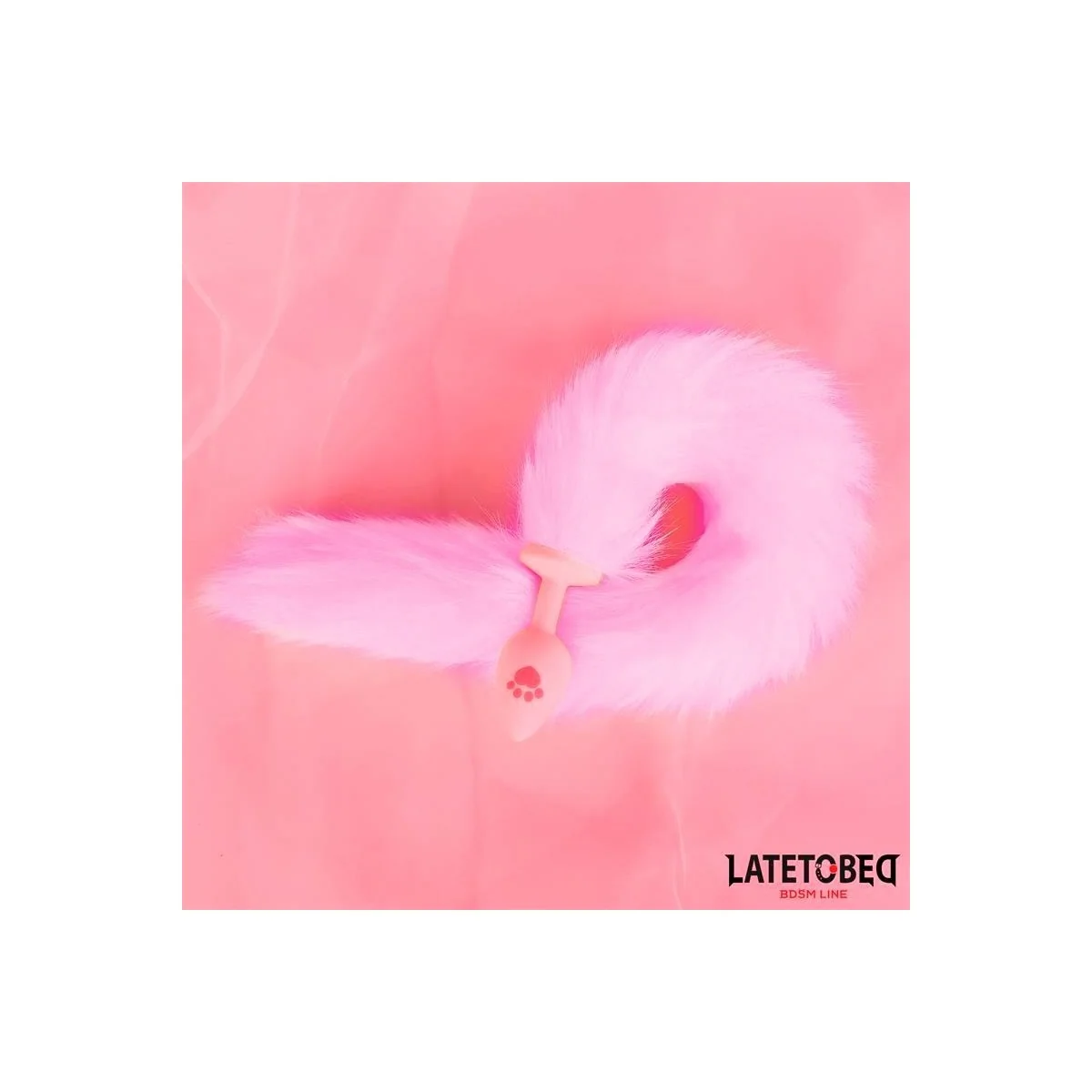 ROSA SILIKON-ANALPLUG MIT FUCHSSCHWANZ ROSA VON LATETOBED BDSM LINE