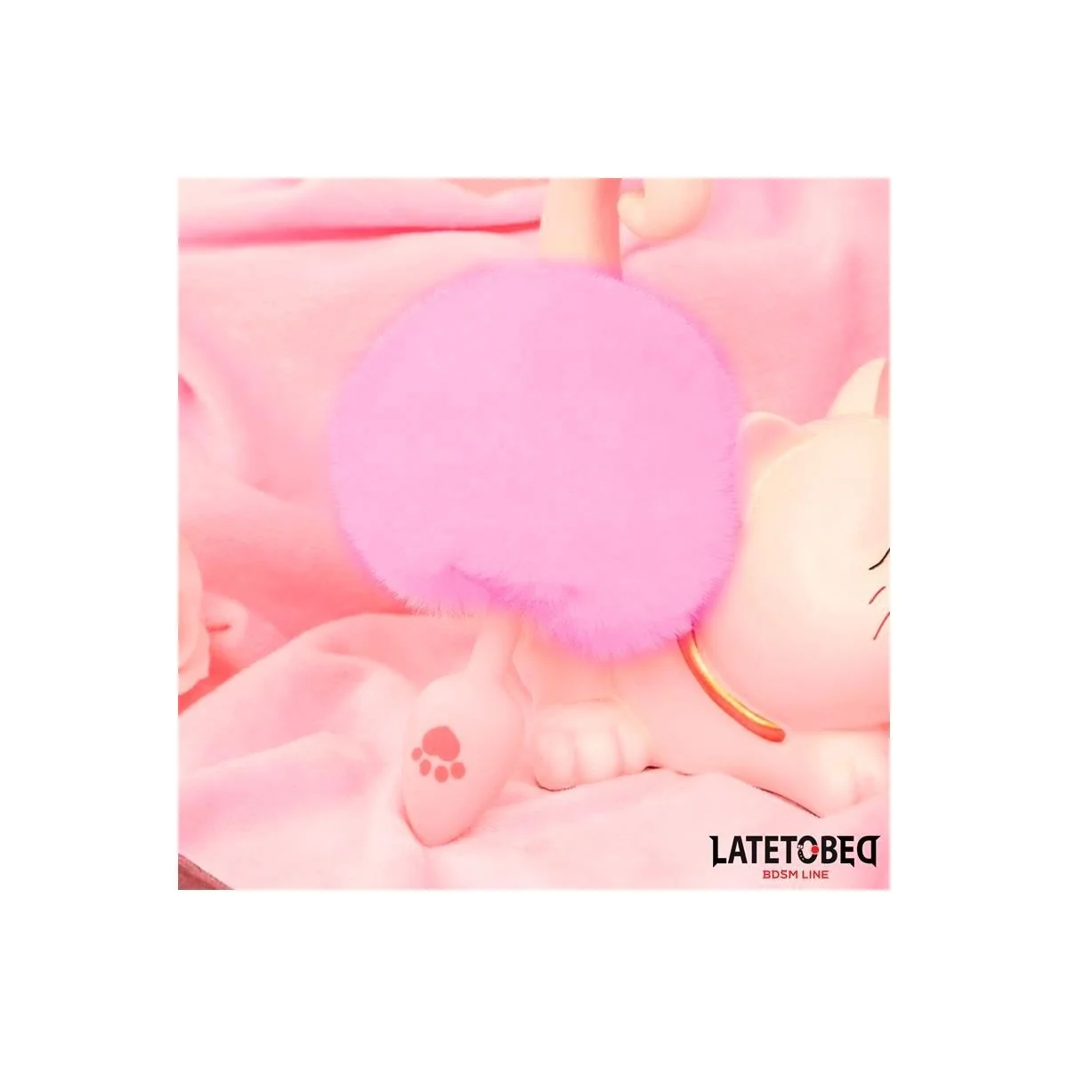 ROSA SILIKON-ANALPLUG MIT POMPON ROSA VON LATETOBED BDSM LINE