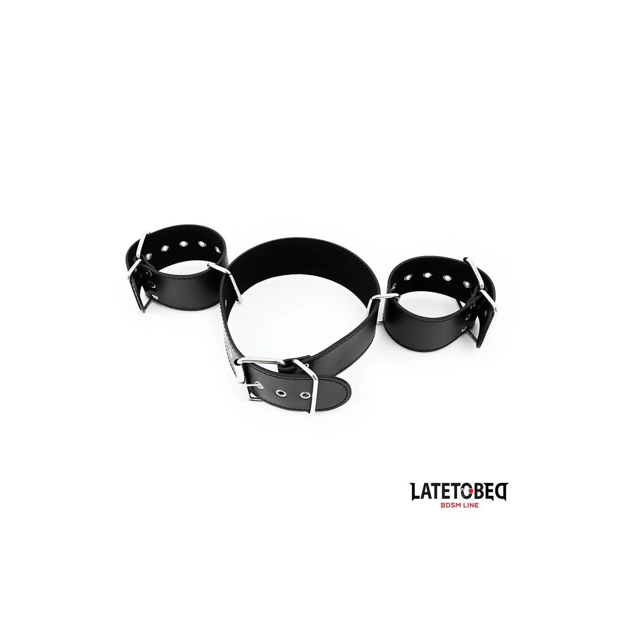 HALS- UND HANDFESSEL VON LATETOBED BDSM LINE