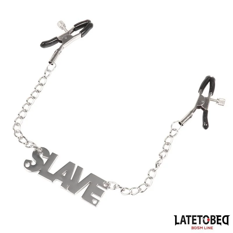 NIPPELKLEMMEN MIT SLAVE VON LATETOBED BDSM LINE 2