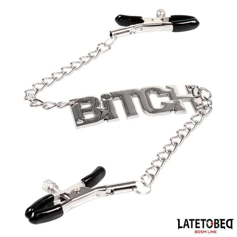 NIPPELKLEMMEN MIT BITCH VON LATETOBED BDSM LINE