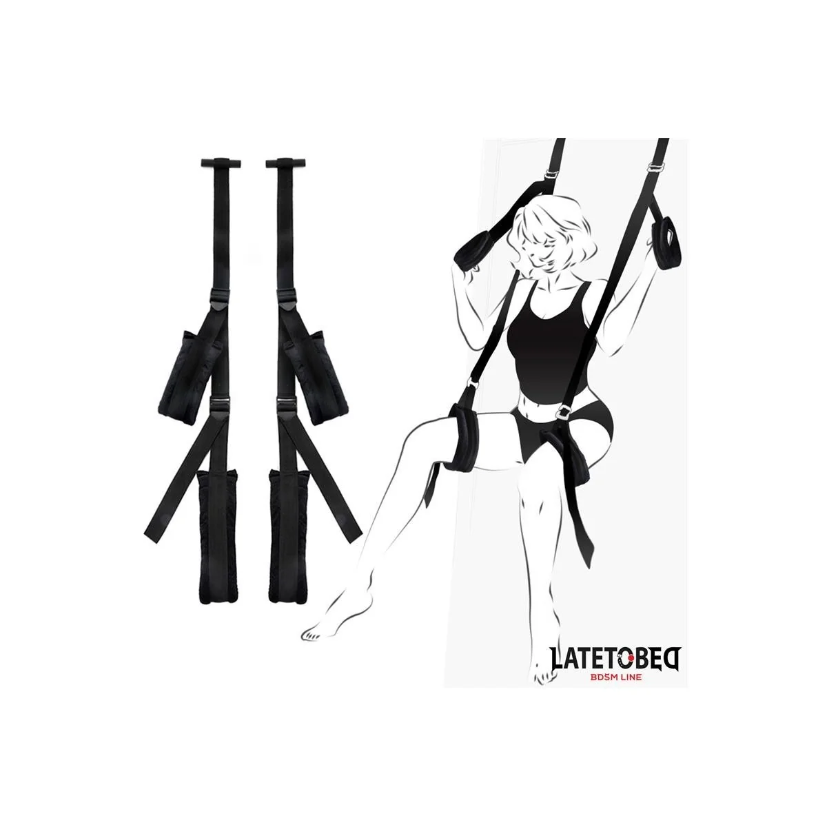 TÜR-SLING SCHWARZ VON LATETOBED BDSM LINE