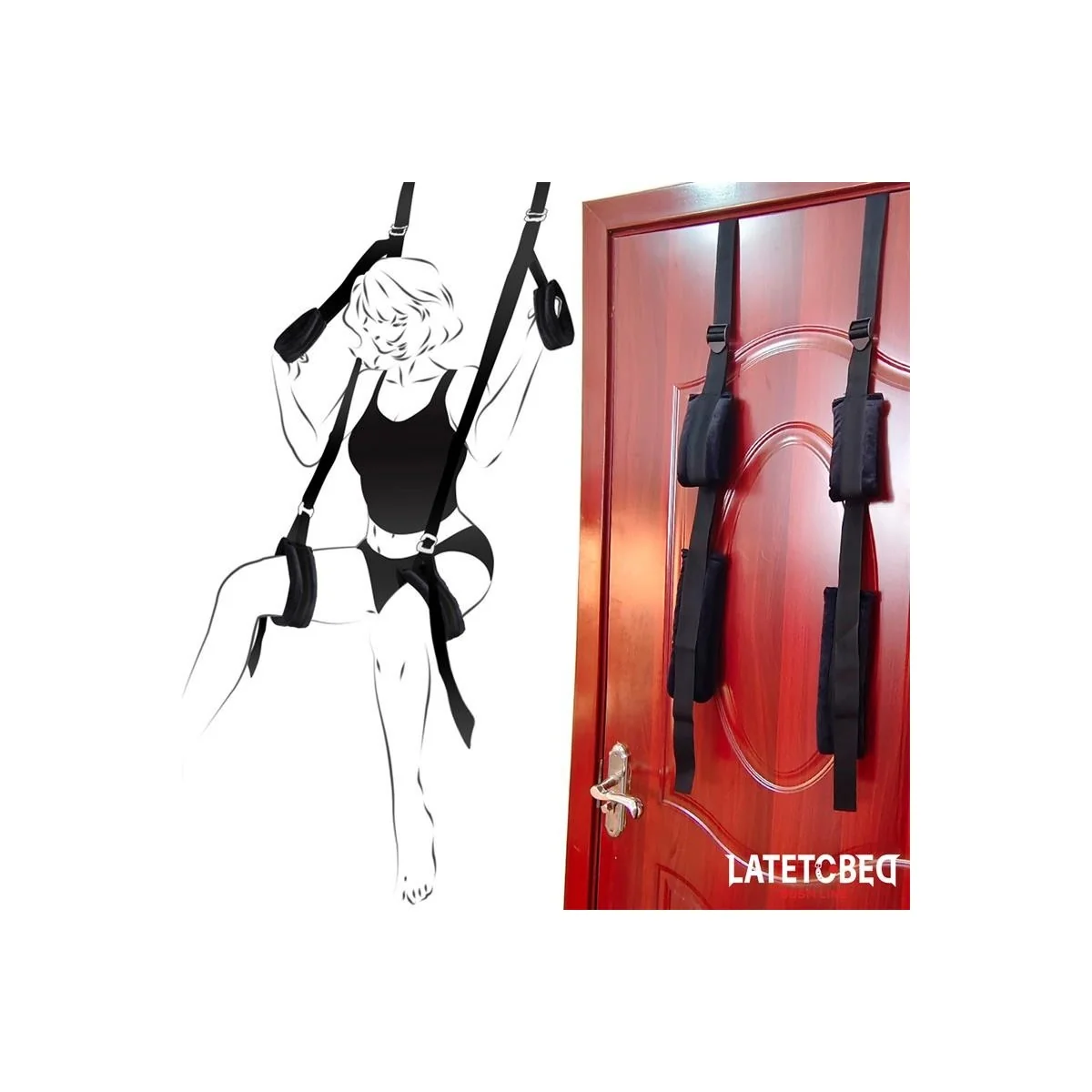 TÜR-SLING SCHWARZ VON LATETOBED BDSM LINE