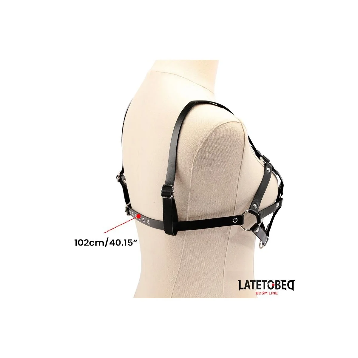 VERSTELLBARER BRUST-HARNESS VON LATETOBED BDSM LINE