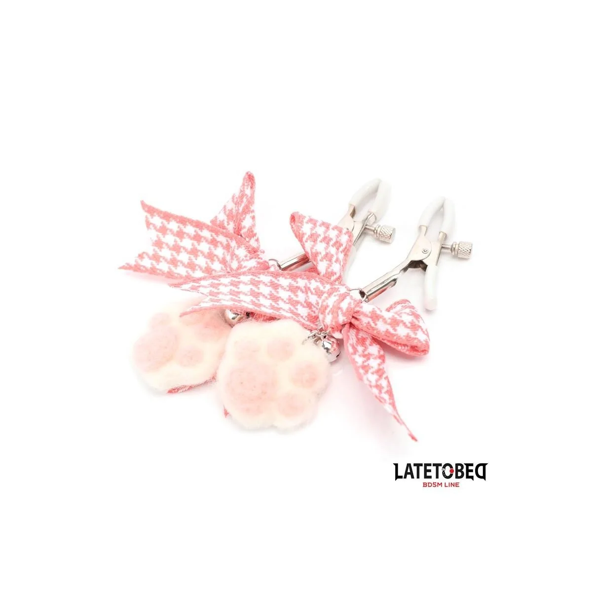 NIPPELKLEMMEN MIT KITTY-PFOTEN-POMPON VON LATETOBED BDSM LINE