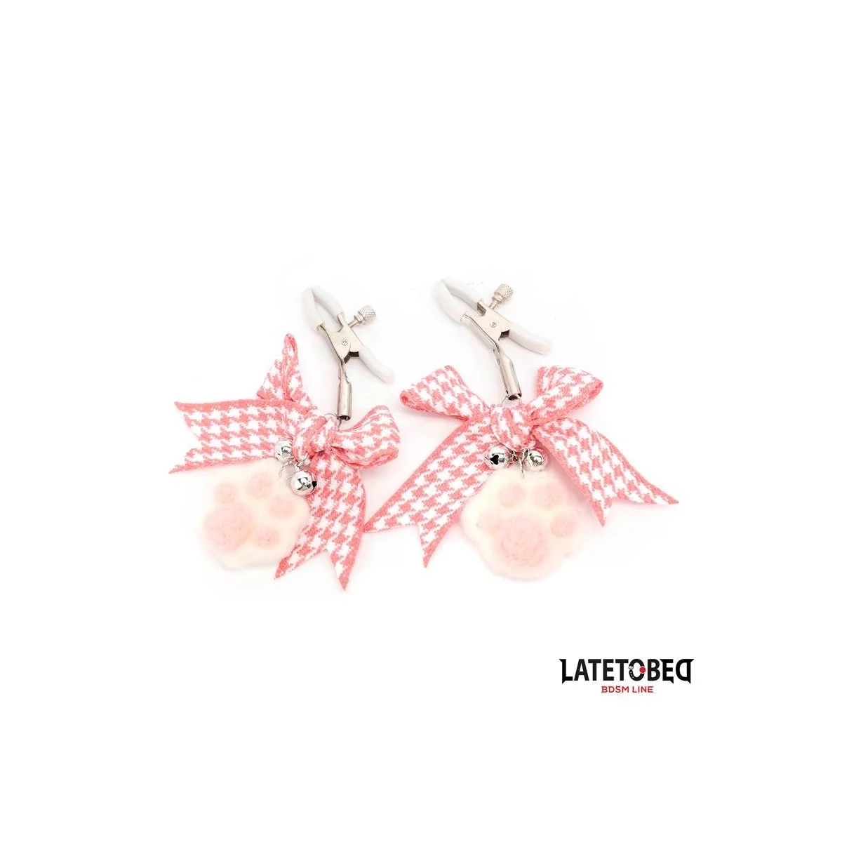NIPPELKLEMMEN MIT KITTY-PFOTEN-POMPON VON LATETOBED BDSM LINE