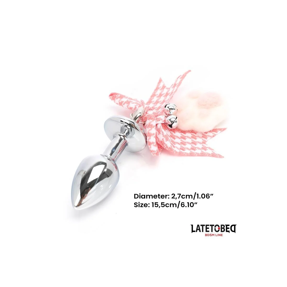 ANALPLUG MIT JUWEL UND POMPON VON LATETOBED BDSM LINE