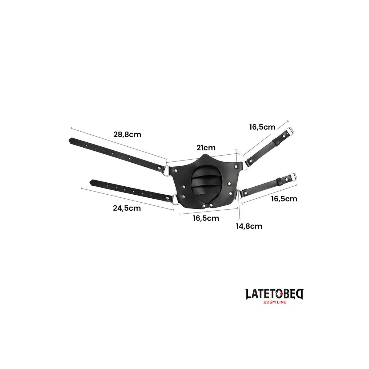 VERSTELLBARE MASKE IM PUNK-STIL VON LATETOBED BDSM LINE