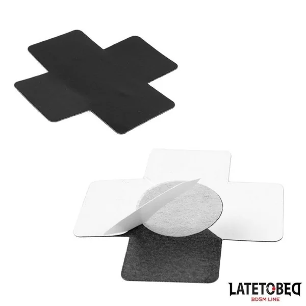 EINWEG-NIPPELABDECKUNG MIT KREUZ VON LATETOBED BDSM LINE