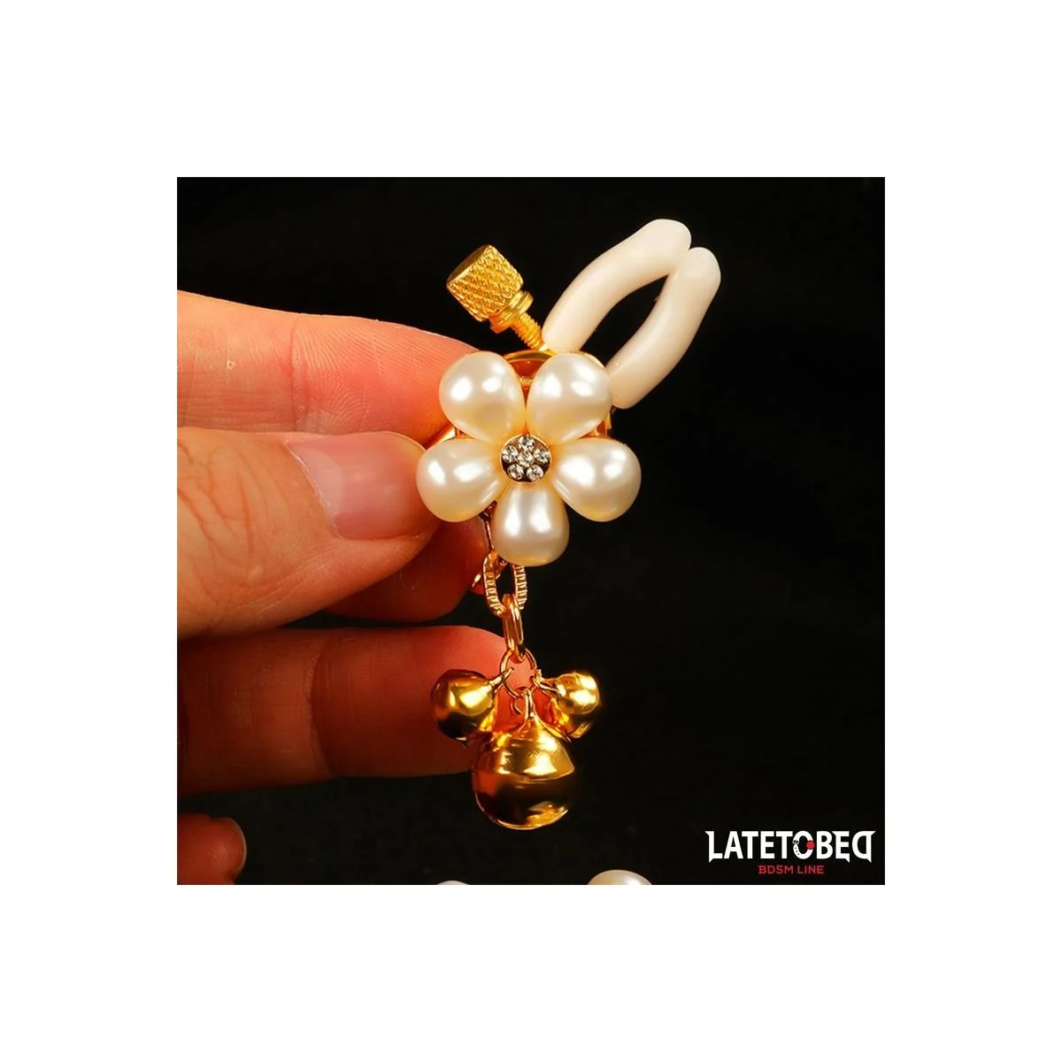 PERLEN-NIPPELKLEMMEN VON LATETOBED BDSM LINE