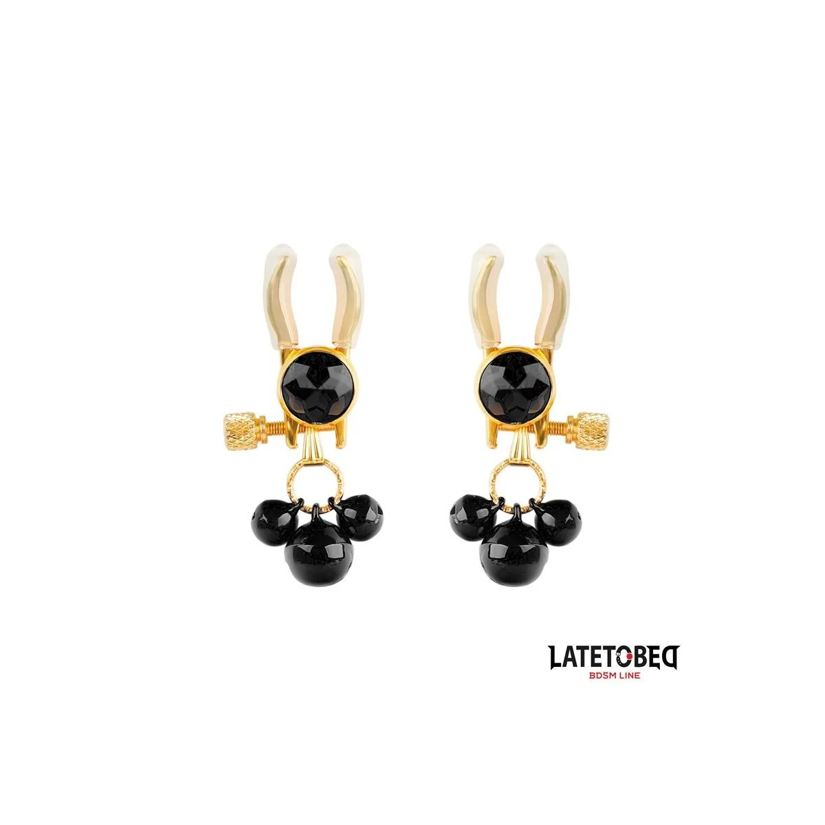 NIPPELKLEMMEN MIT GLOCKE VON LATETOBED BDSM LINE