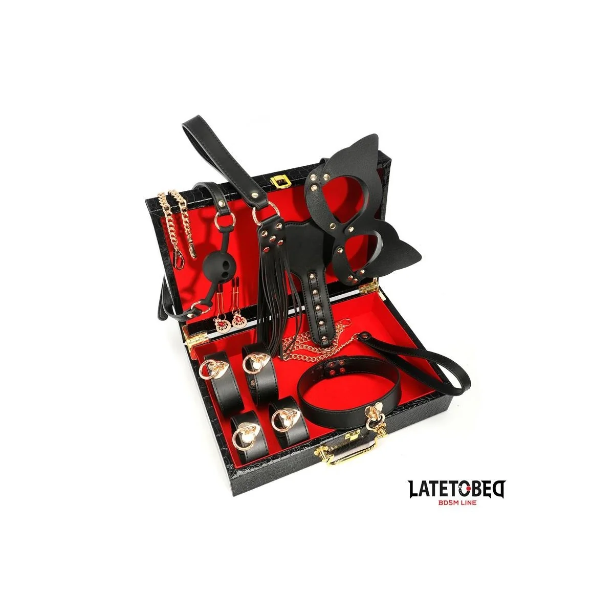 BONDAGE-SET 8-TEILIG MIT ETUI VON LATETOBED BDSM LINE