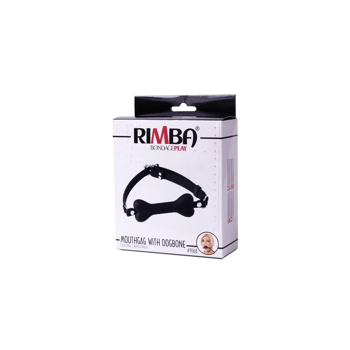 Mundknebel mit Hundeknochen Schwarz von Latex Play kaufen | Fesselliebe