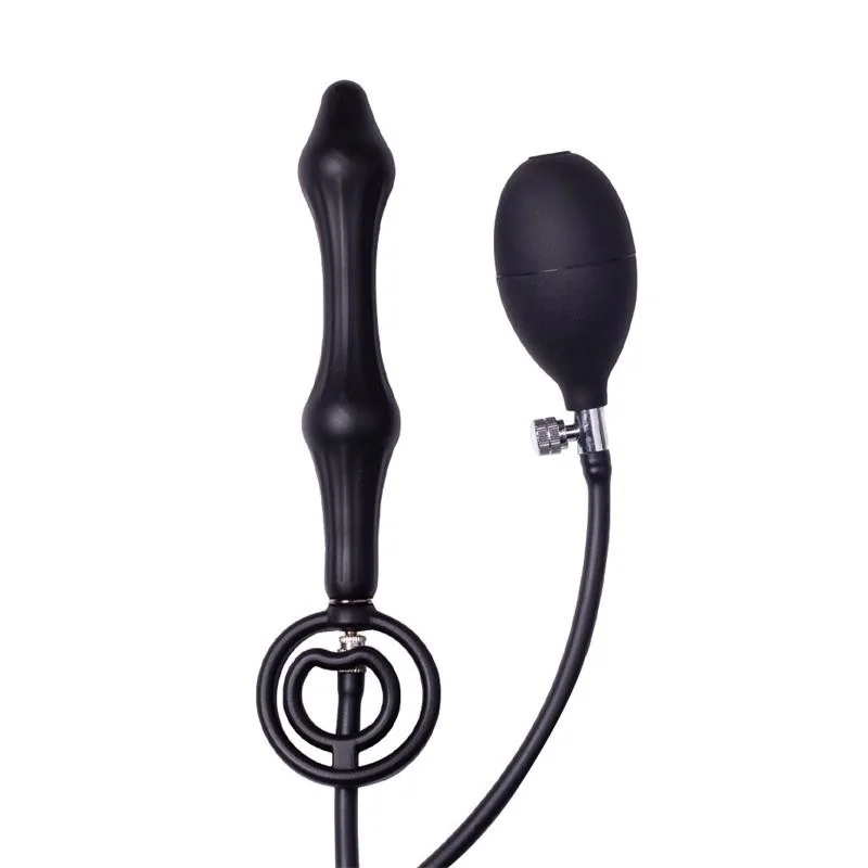 Aufblasbarer Analplug mit doppeltem Ballon und Pumpe von Latex Play kaufen | Fesselliebe