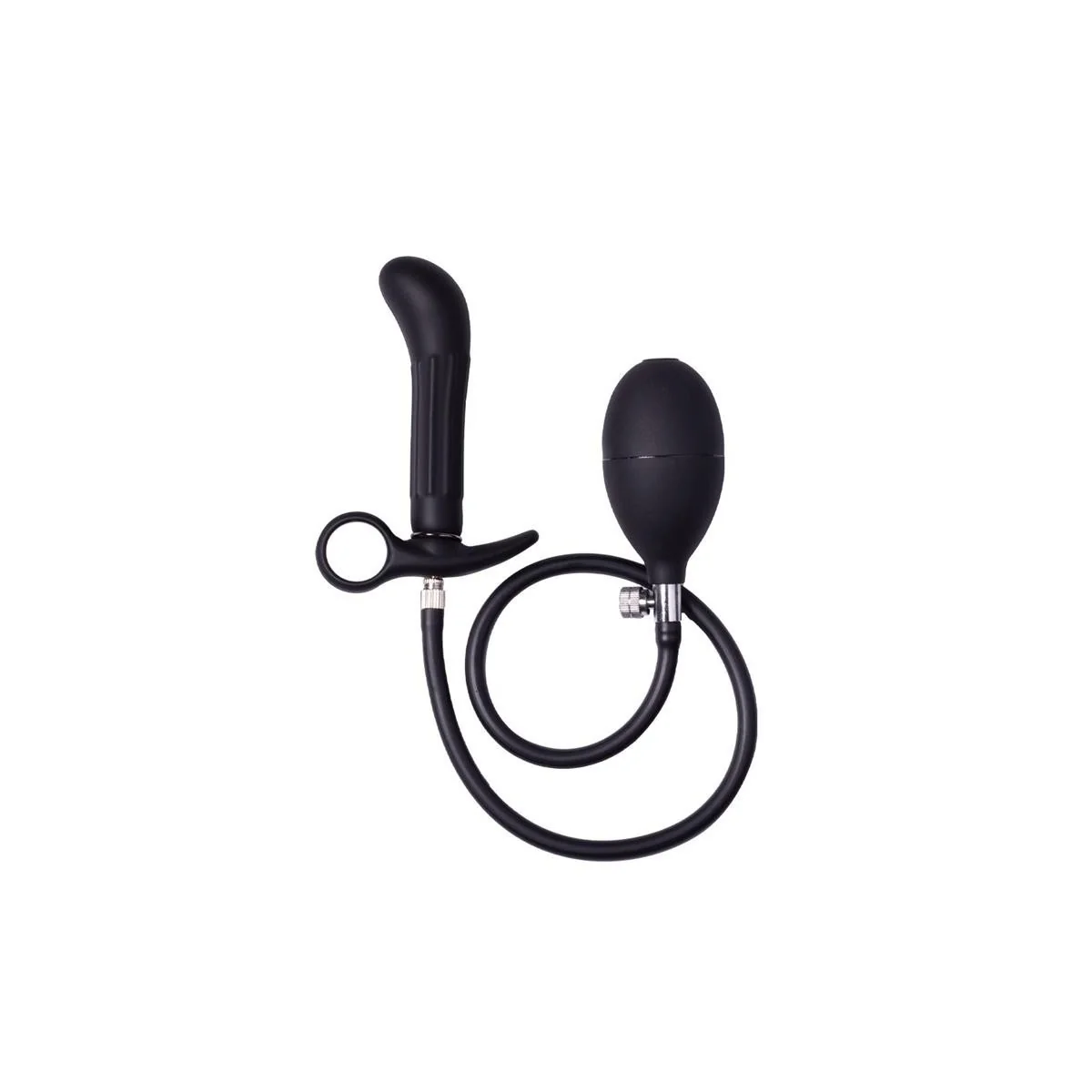 Aufblasbarer Analplug mit Pumpe schwarz von Latex Play kaufen | Fesselliebe