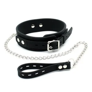 Halsband mit Leine von Latex Play kaufen | Fesselliebe