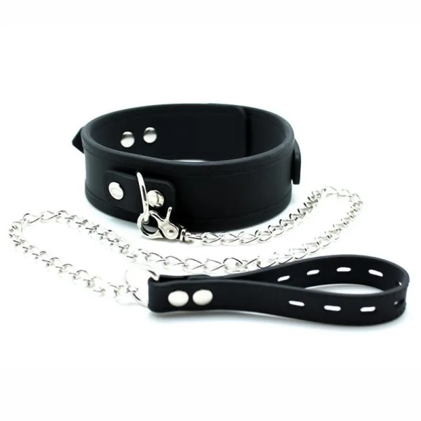 Halsband mit Leine von Latex Play kaufen | Fesselliebe