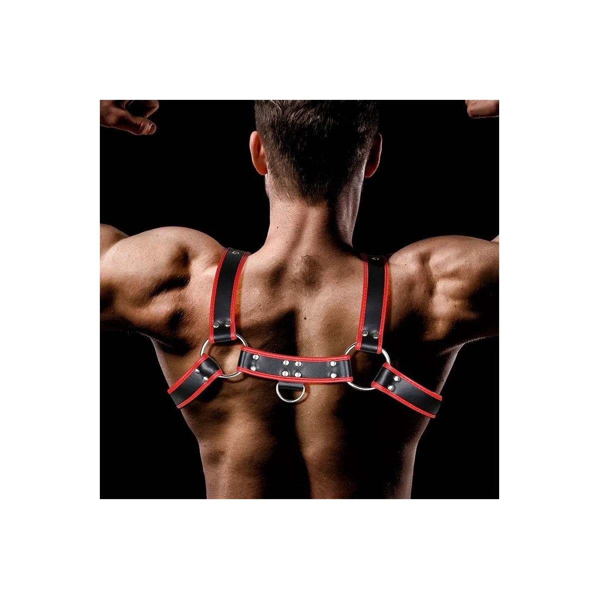 Odiseo Brust-Bondage-Harness für Männer aus veganem Leder von Intoyou Bdsm Line kaufen | Fesselliebe