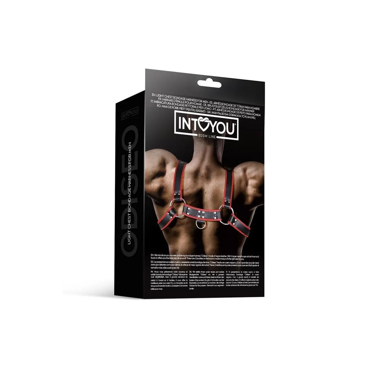 Odiseo Brust-Bondage-Harness für Männer aus veganem Leder von Intoyou Bdsm Line kaufen | Fesselliebe