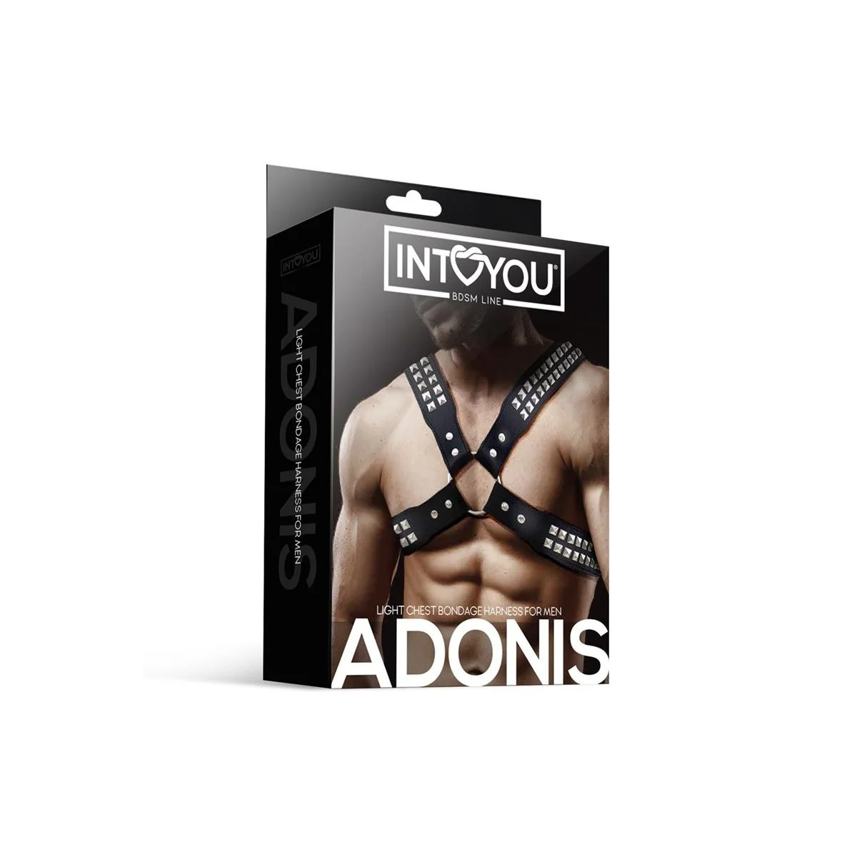 Adonis Brust-Bondage-Harness für Männer aus veganem Leder von Intoyou Bdsm Line kaufen | Fesselliebe