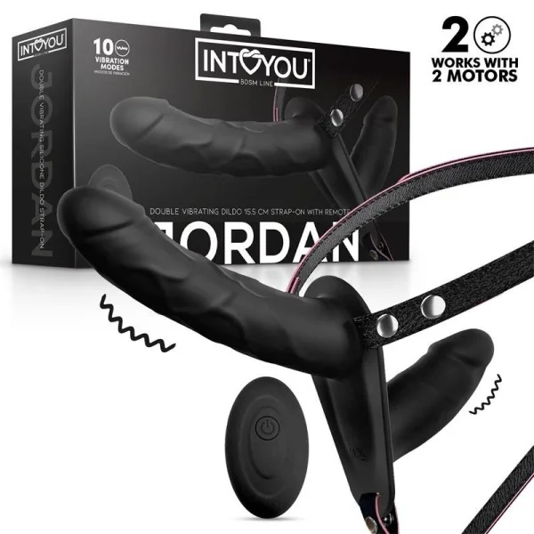 JORDAN STRAP-ON MIT DOPPELTEM VIBRATIONSDILDO UND FERNBEDIENUNG VON INTOYOU BDSM LINE