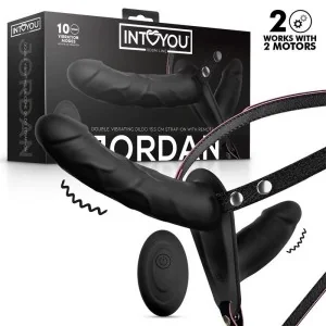 JORDAN STRAP-ON MIT DOPPELTEM VIBRATIONSDILDO UND FERNBEDIENUNG VON INTOYOU BDSM LINE