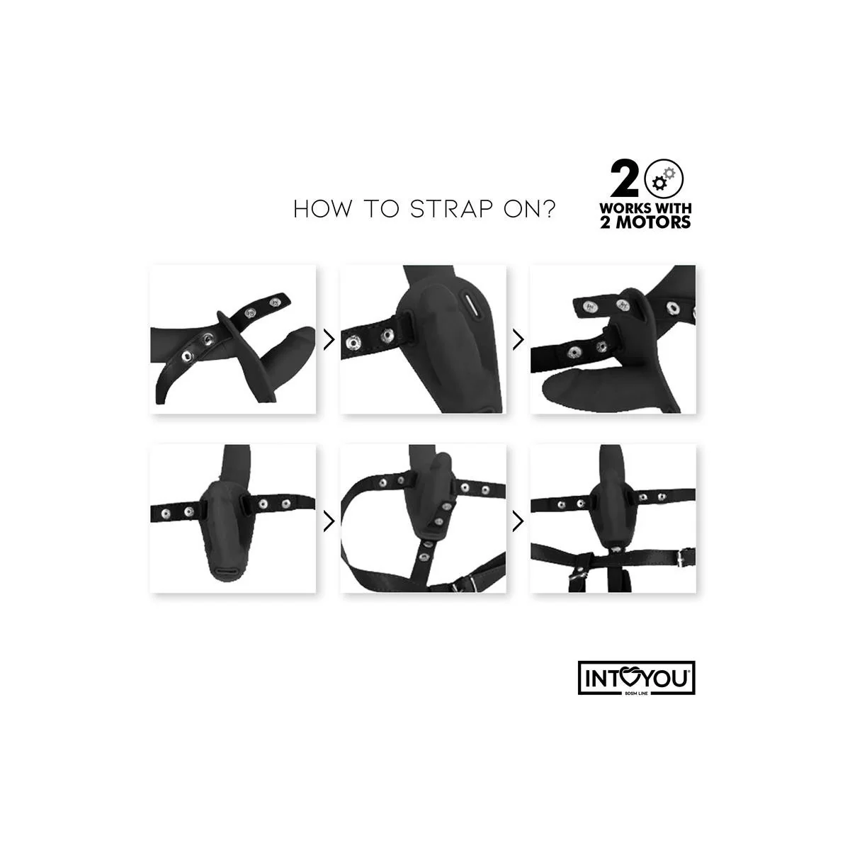 JORDAN STRAP-ON MIT DOPPELTEM VIBRATIONSDILDO UND FERNBEDIENUNG VON INTOYOU BDSM LINE