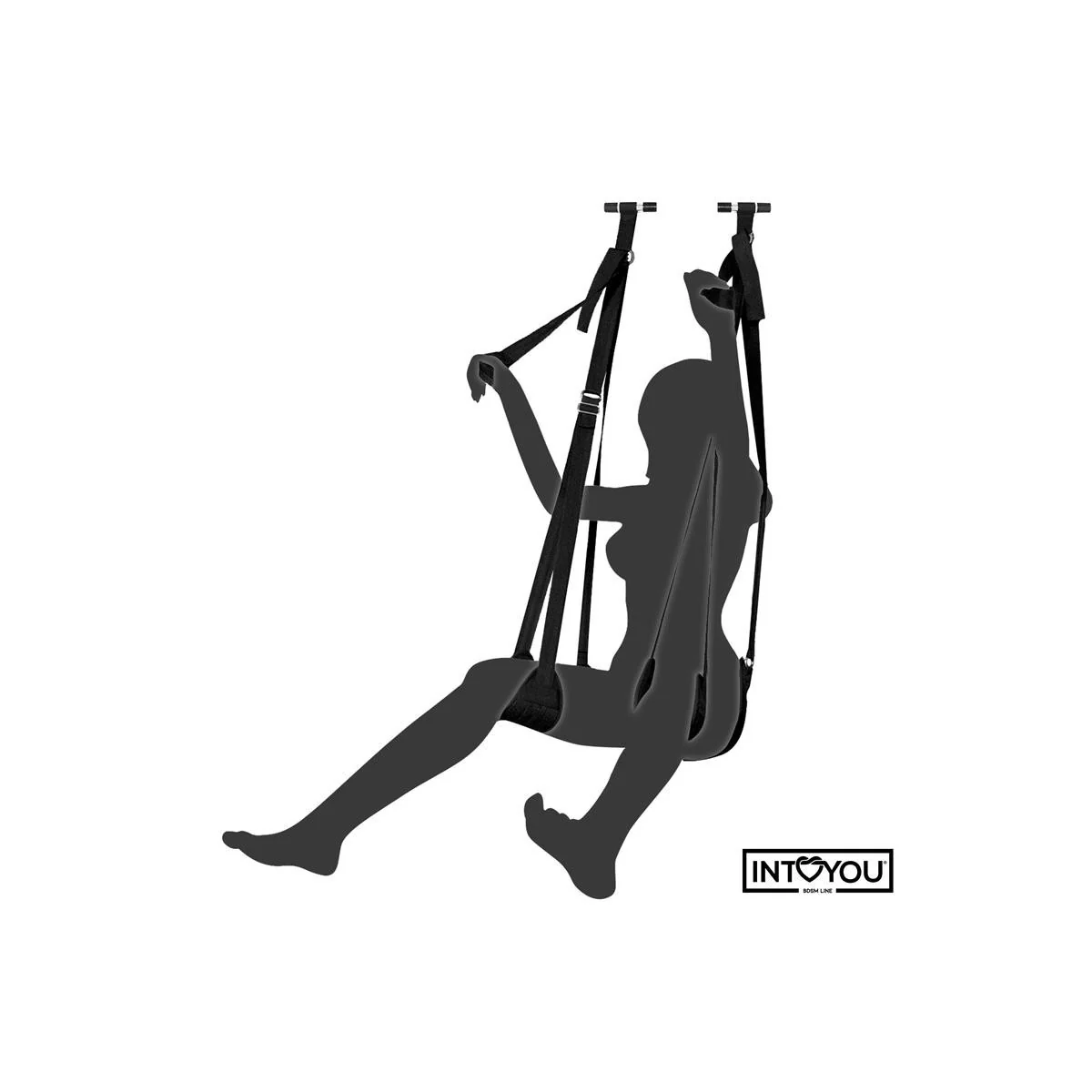 VERSTELLBARE TÜRSCHAUKEL MIT BEINSTÜTZEN UND SITZFLÄCHE VON INTOYOU BDSM LINE
