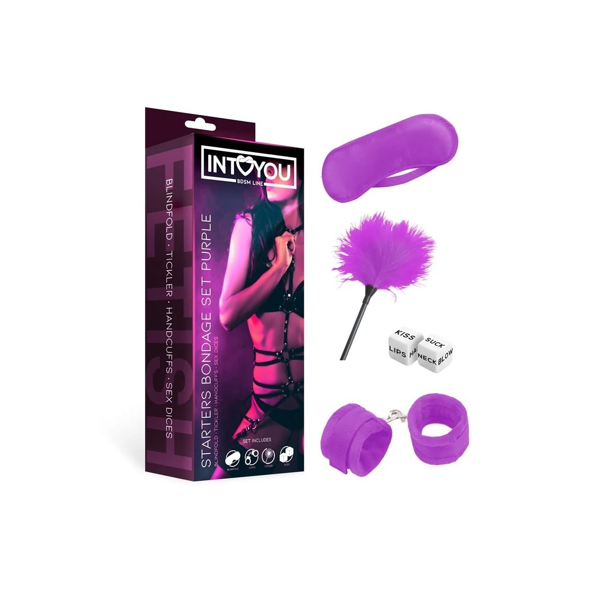 Starters Bondage Set 4-teilig Lila von Intoyou Bdsm Line kaufen | Fesselliebe