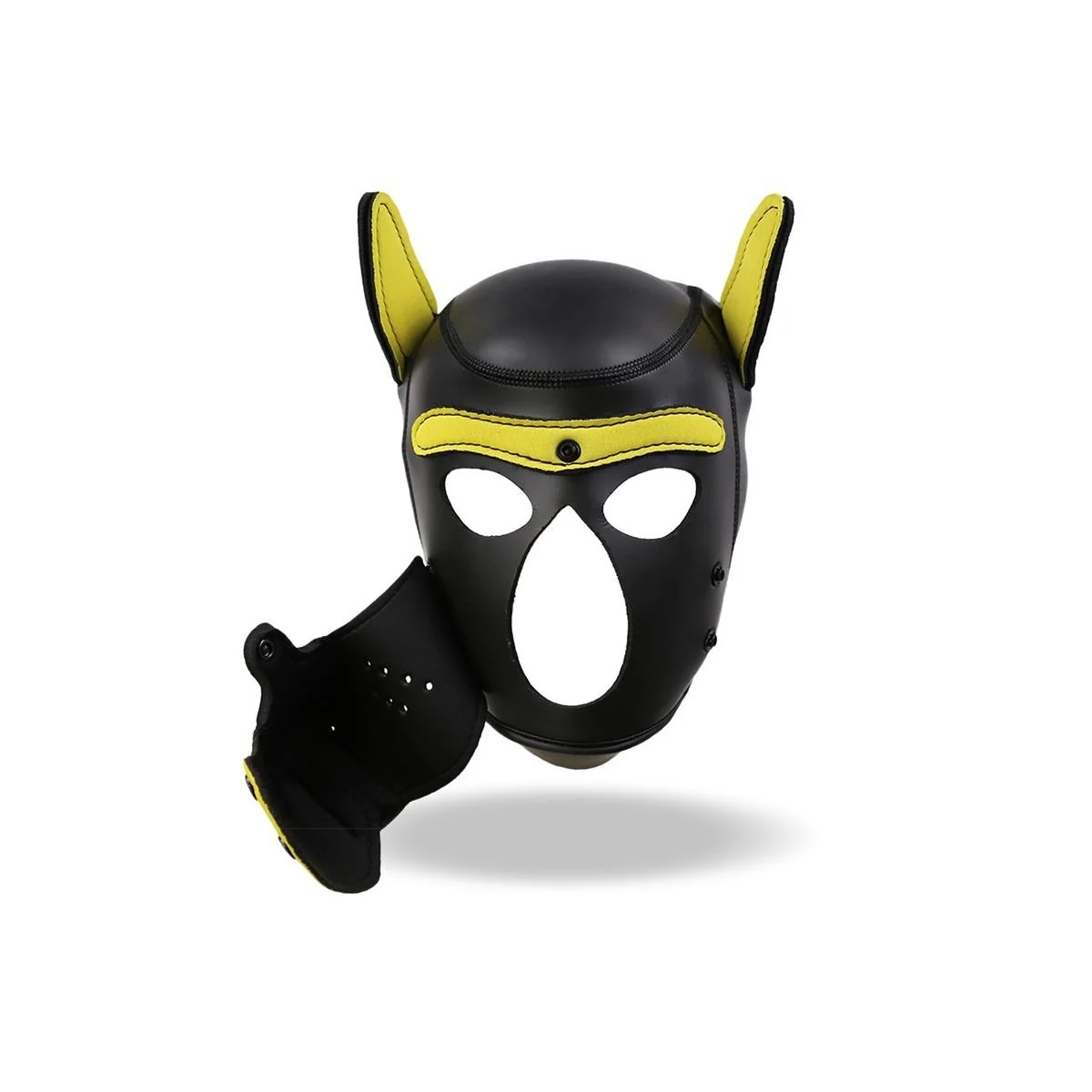 Hound Neopren Dog Hound Abnehmbarer Maulkorb Schwarz/Gelb Einheitsgröße von Intoyou Bdsm Line kaufen | Fesselliebe