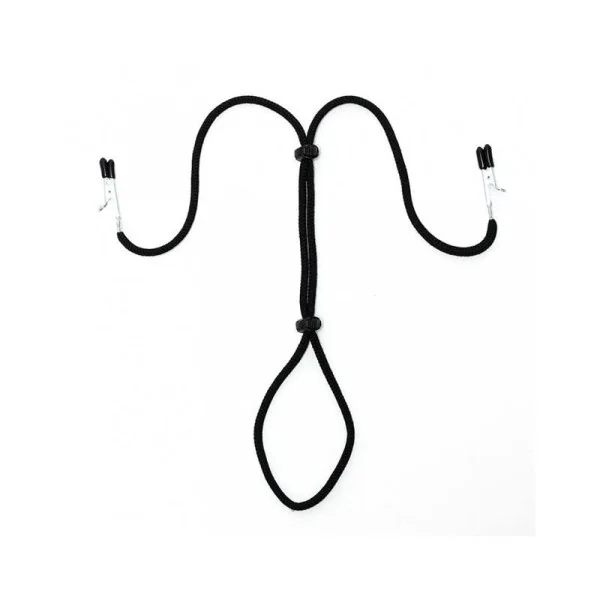 Brustwarzenklammern mit Penisschnur von Bondage Play kaufen | Fesselliebe