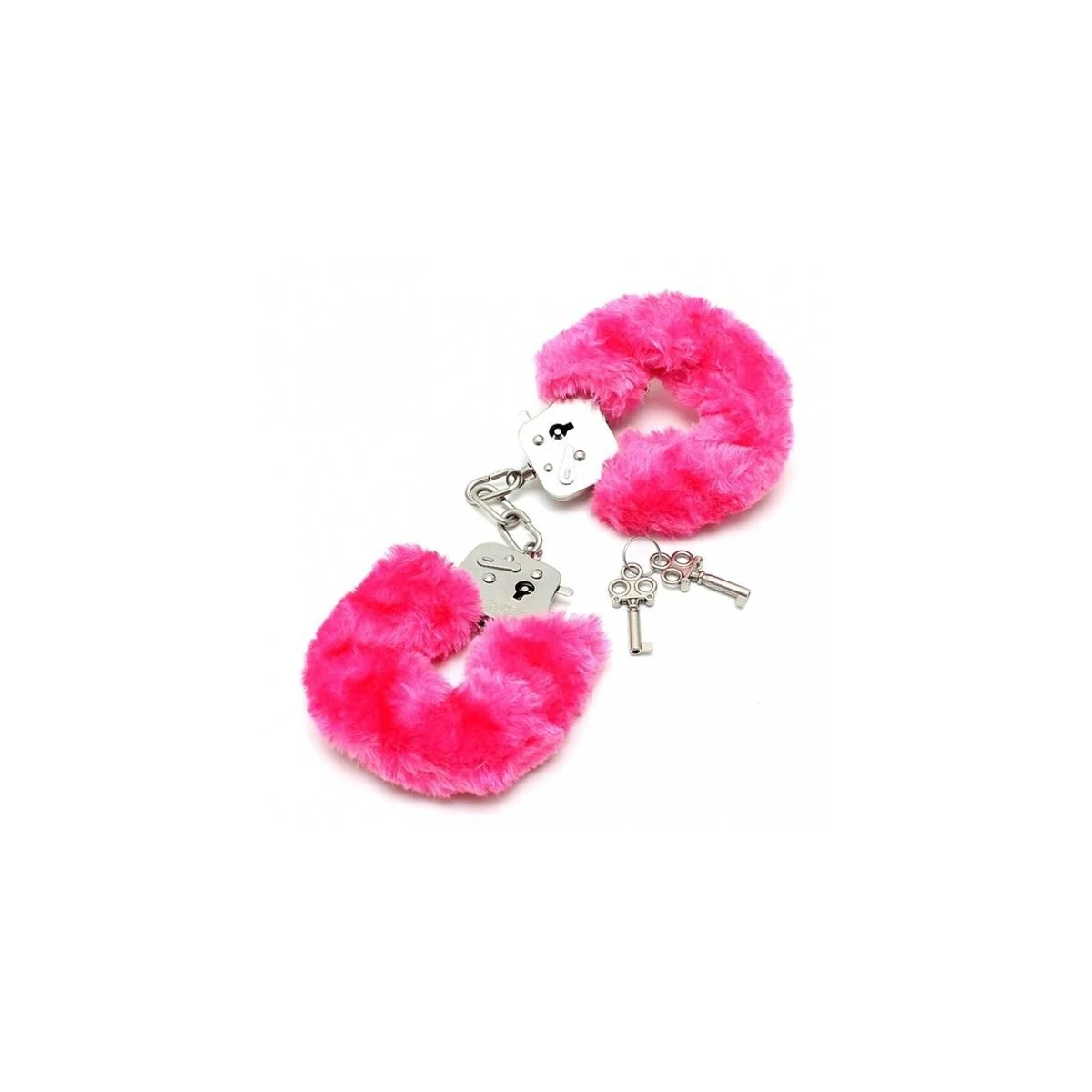 Polizei-Manschetten mit rosa Fell - Verstellbar von Bondage Play kaufen | Fesselliebe
