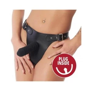 Strap-on Harness verstellbar mit Innen- und Außendildo von Bondage Play kaufen | Fesselliebe
