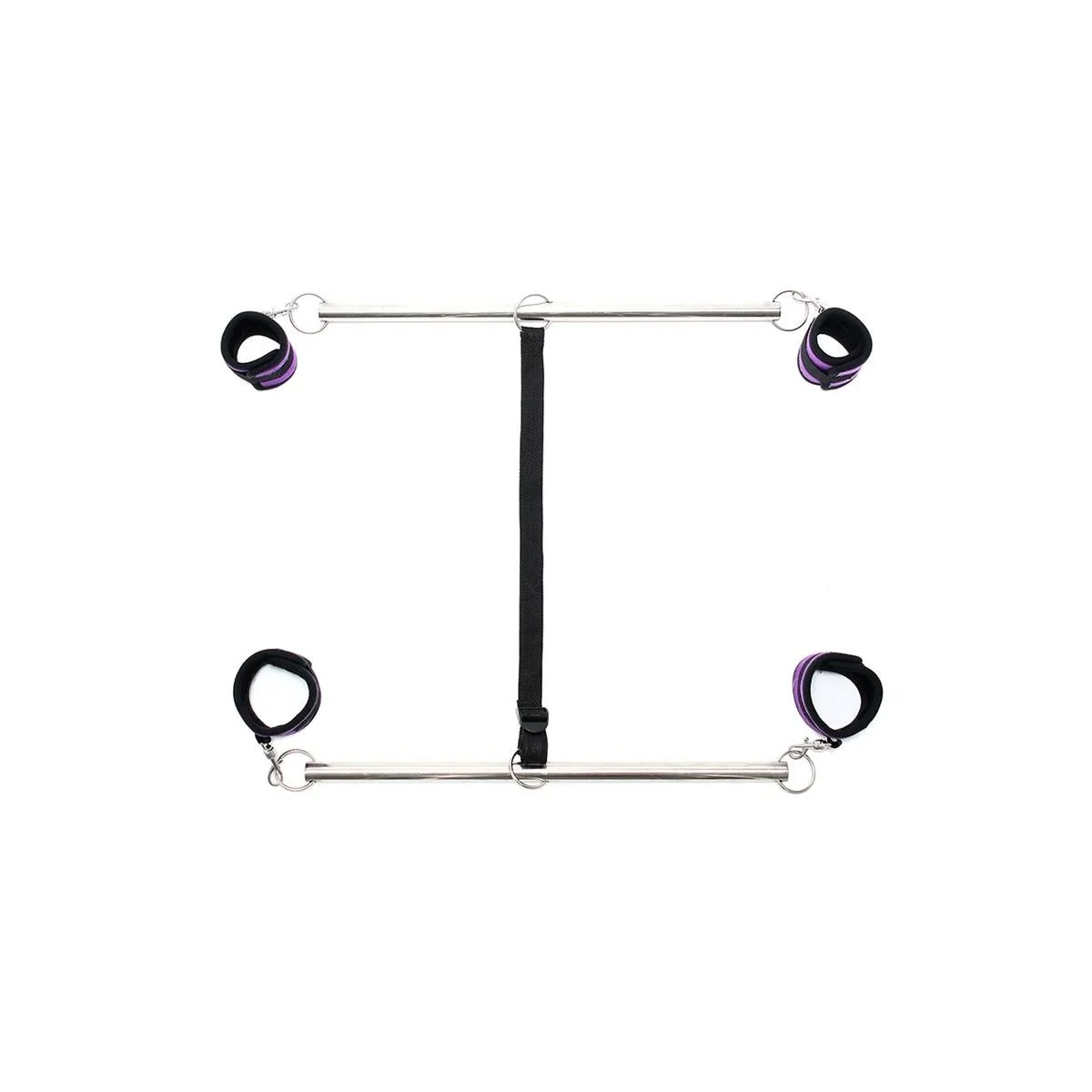 Doppelte Spreizstange mit verstellbaren Händen, Lila von Bondage Play kaufen | Fesselliebe