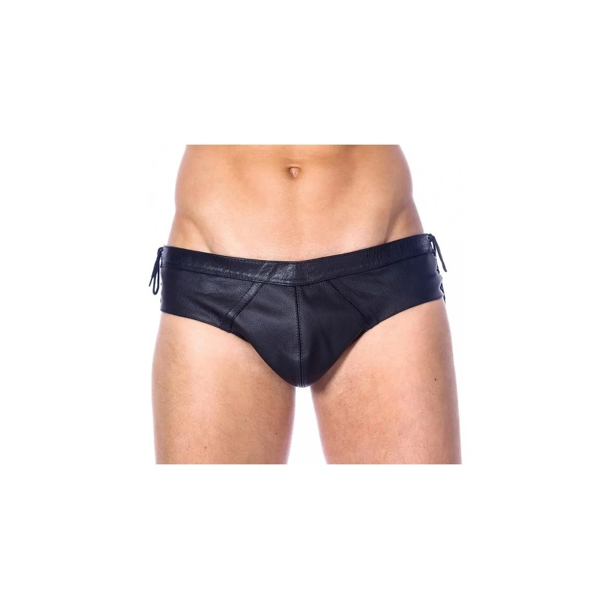 Leder Slip Einstellbar Schwarz von Bondage Play kaufen | Fesselliebe