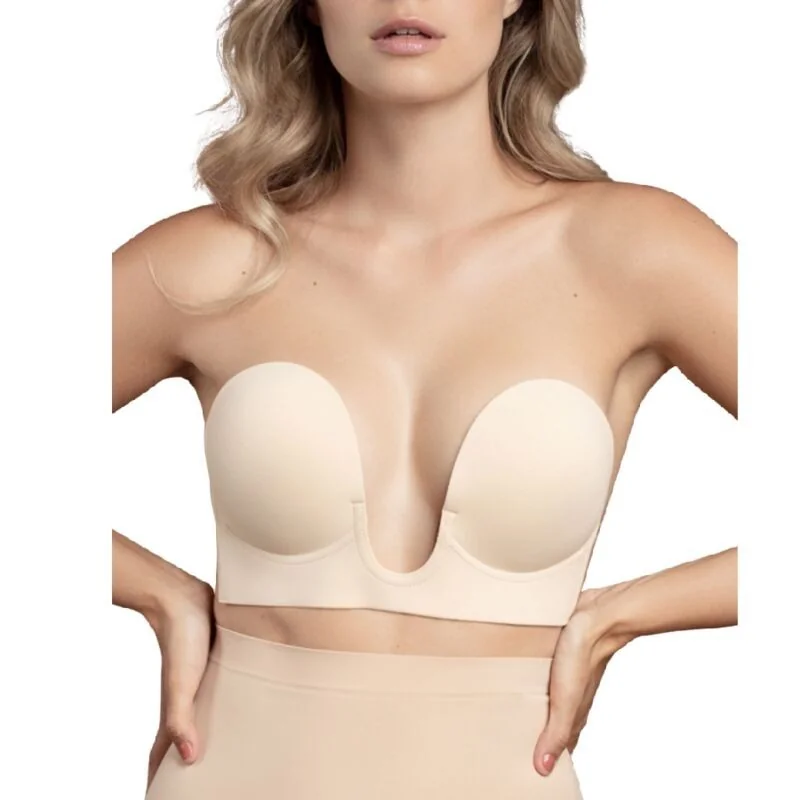 BH ohne Griffe En U Beige Cup A von Bye Bra - Bras kaufen | Fesselliebe