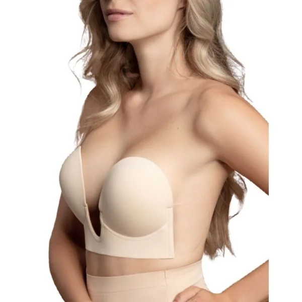 BH ohne Griffe En U Beige Cup B von Bye Bra - Bras kaufen | Fesselliebe