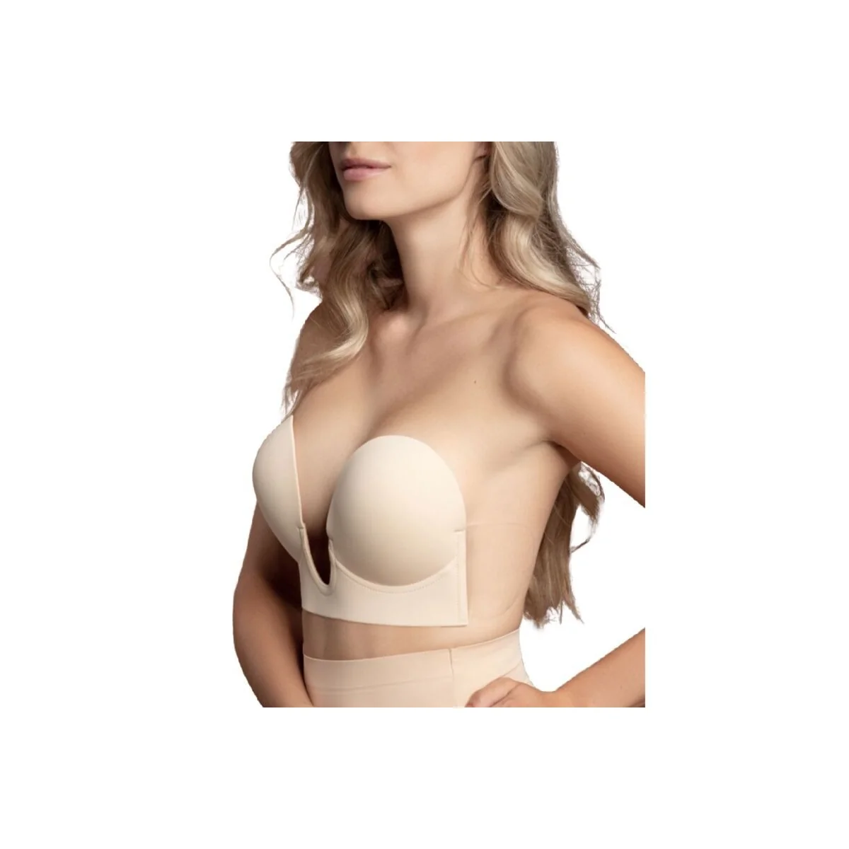 BH ohne Griffe En U Beige Cup E von Bye Bra - Bras kaufen | Fesselliebe
