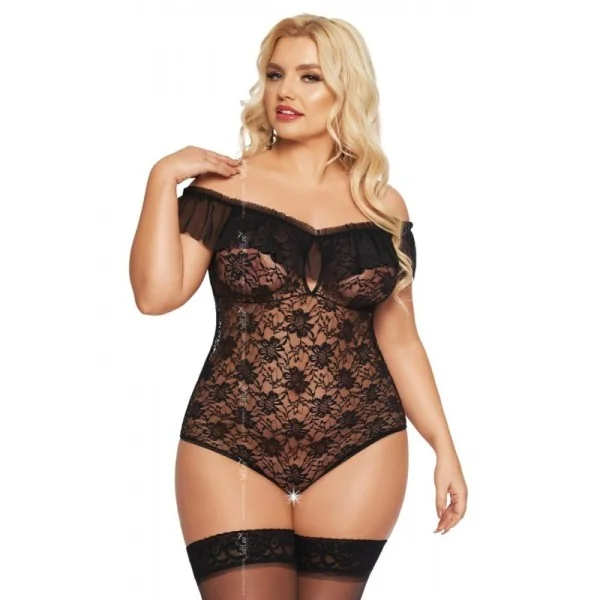 Schwarzer Body Ouvert 1899 von Softline Plus Size Collection kaufen | Fesselliebe
