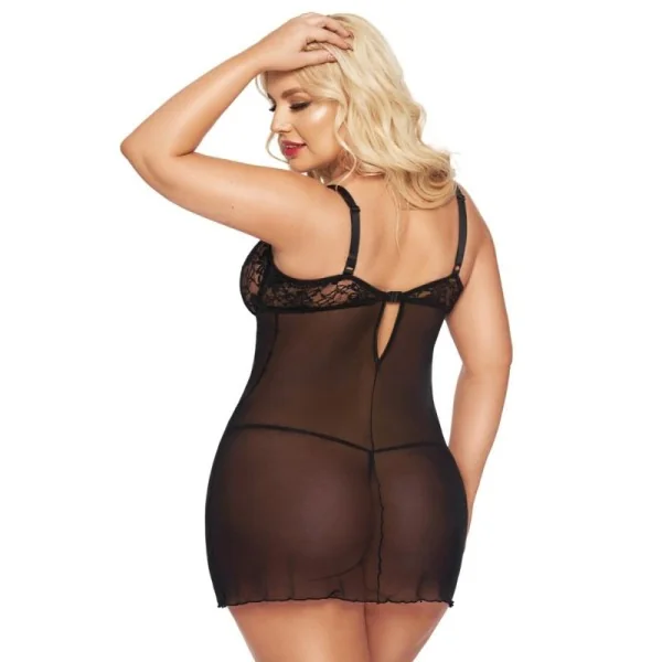 Schwarzes Chemise 1896 von Softline Pluse Size Collection kaufen | Fesselliebe