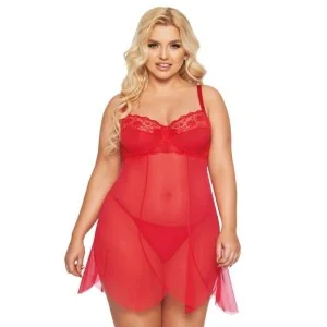 Rotes Chemise 1895 von Softline Pluse Size Collection kaufen | Fesselliebe
