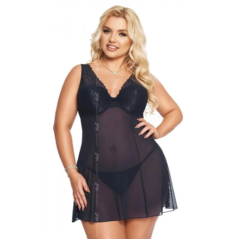 Blaues Chemise 1892 von Softline Pluse Size Collection kaufen | Fesselliebe