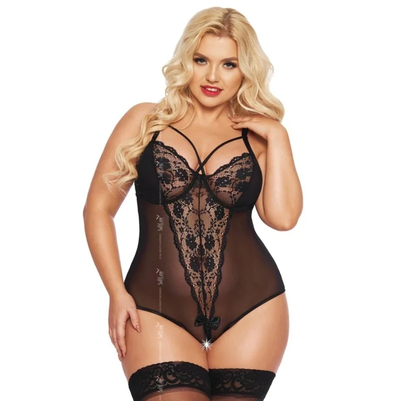 Schwarzer Body Ouvert 1891 von Softline Plus Size Collection kaufen | Fesselliebe