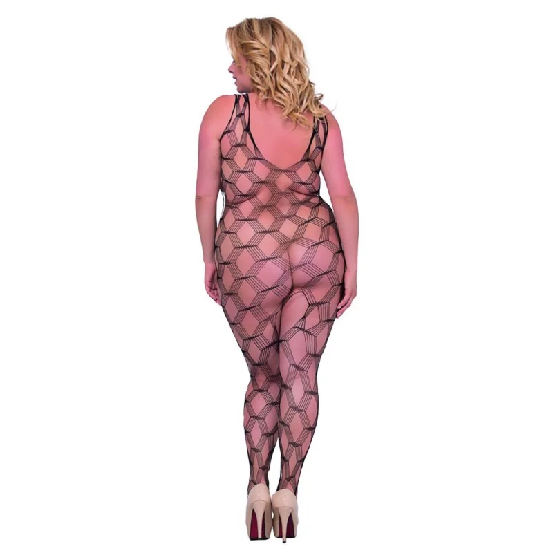 Schwarzes Netz-Catsuit Ouvert 6254, Bodystocking von Softline Plus Size kaufen | Fesselliebe 2
