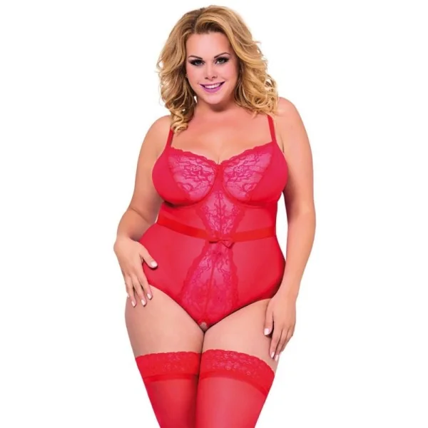 Roter Amelia Body 1857 von Softline Plus Size kaufen | Fesselliebe