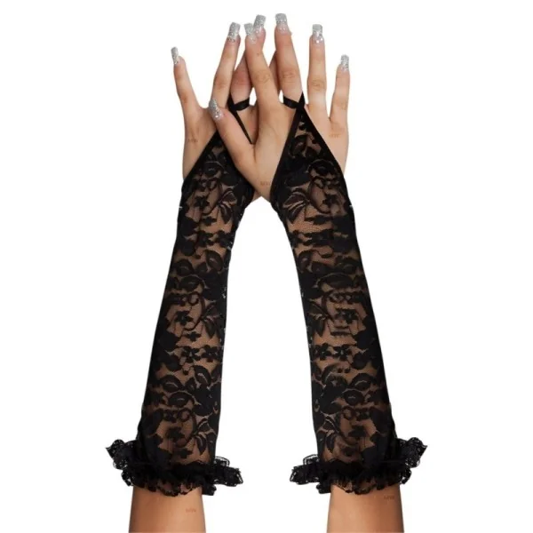 Schwarze Armstulpen 7708 von Softline kaufen | Fesselliebe